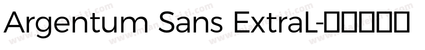 Argentum Sans ExtraL字体转换